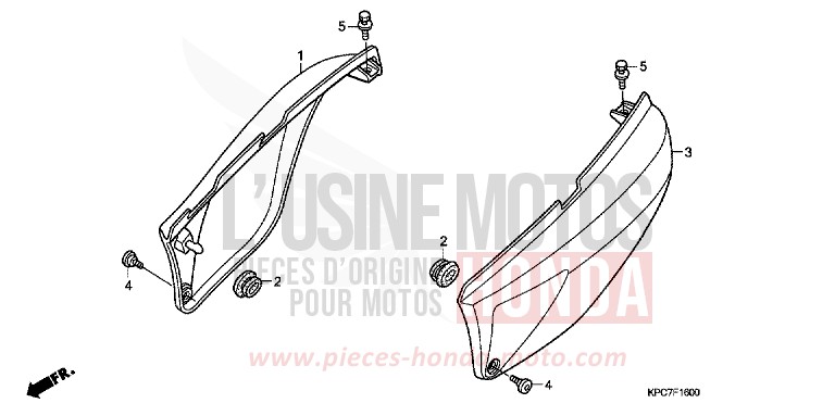 SEITENABDECKUNG von Varadero 125 PEARL CONCOURS BLACK (NHA65) von 2009